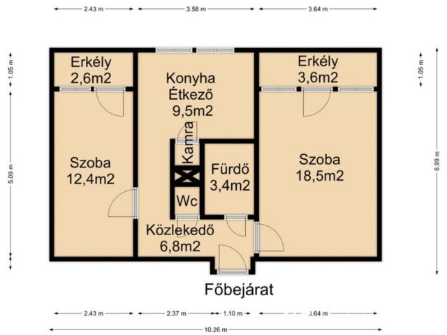 Rózsa utcában kiadó lakás